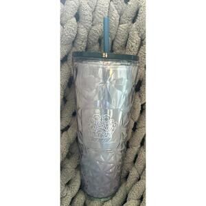 Starbucks Wicked Glinda Tumbler Venti 24oZ  Prism *MISSING Orig Lid WAND TOPPER*